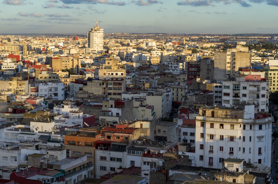 a view of a city from the top of a building
